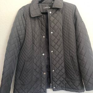 Calvin Klein Grey Quilted Jacket - Size M